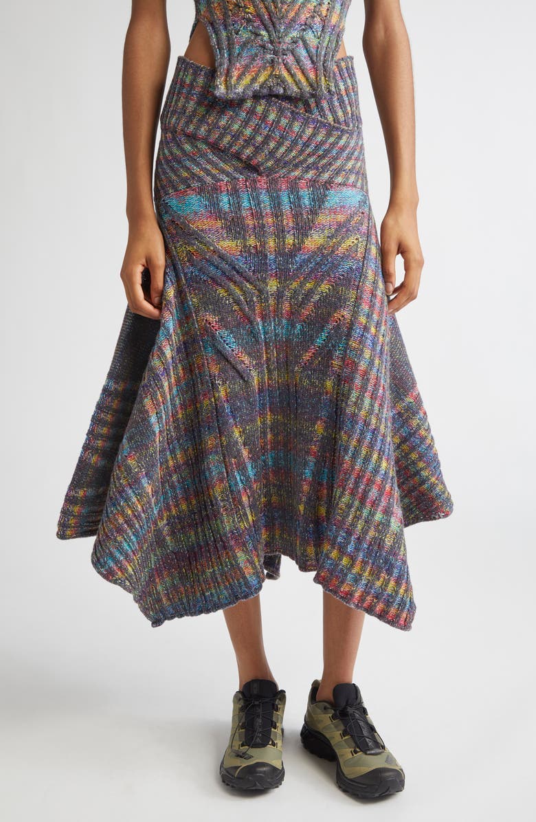 Warrior Crossover Rib Wool Sweater Skirt