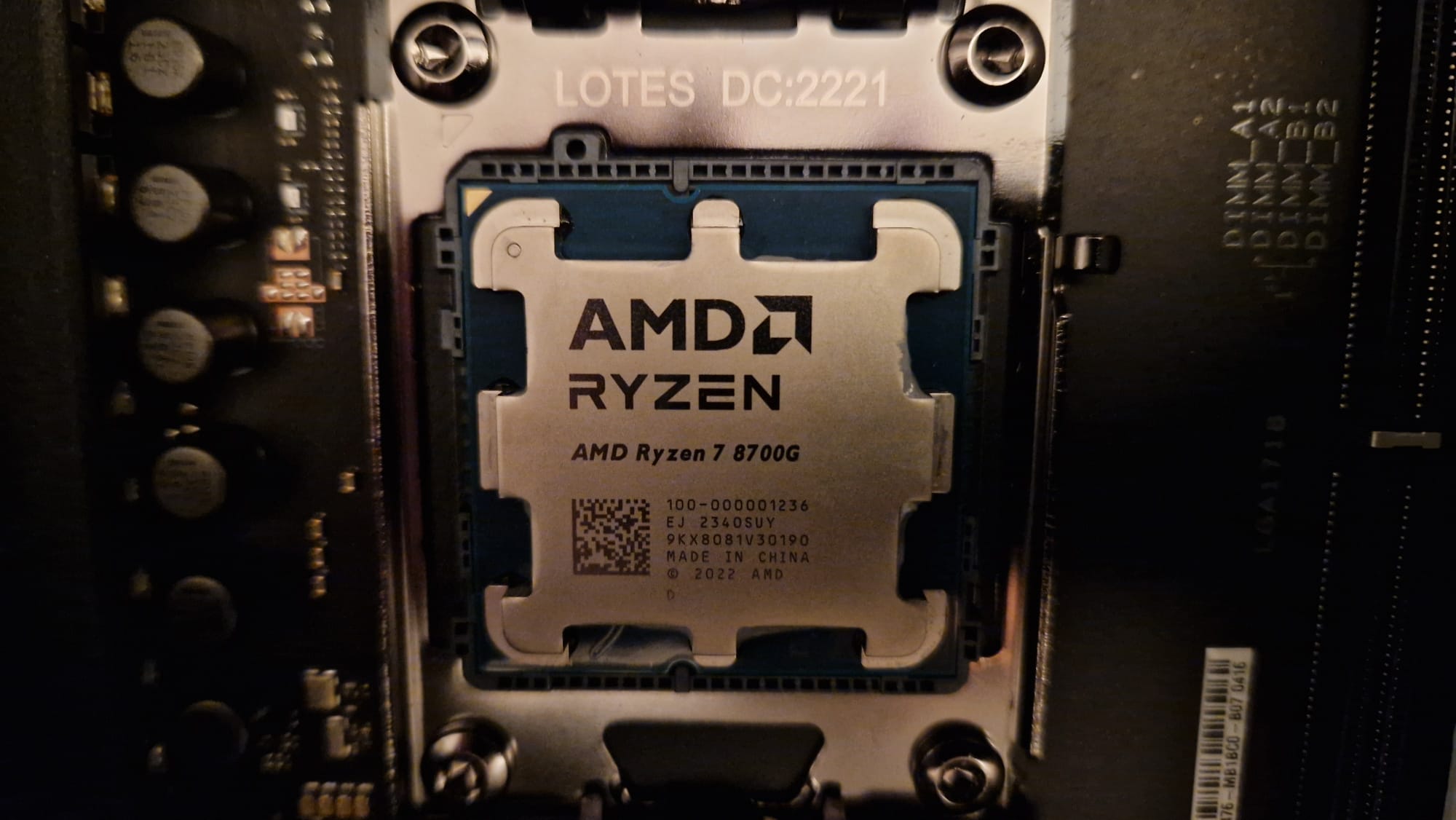 A close up of the AMD Ryzen 7 8700G