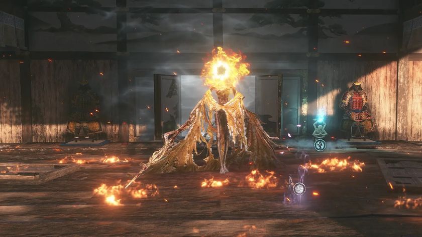 Elden Ring boss Midra in the Genichiro arena from Sekiro