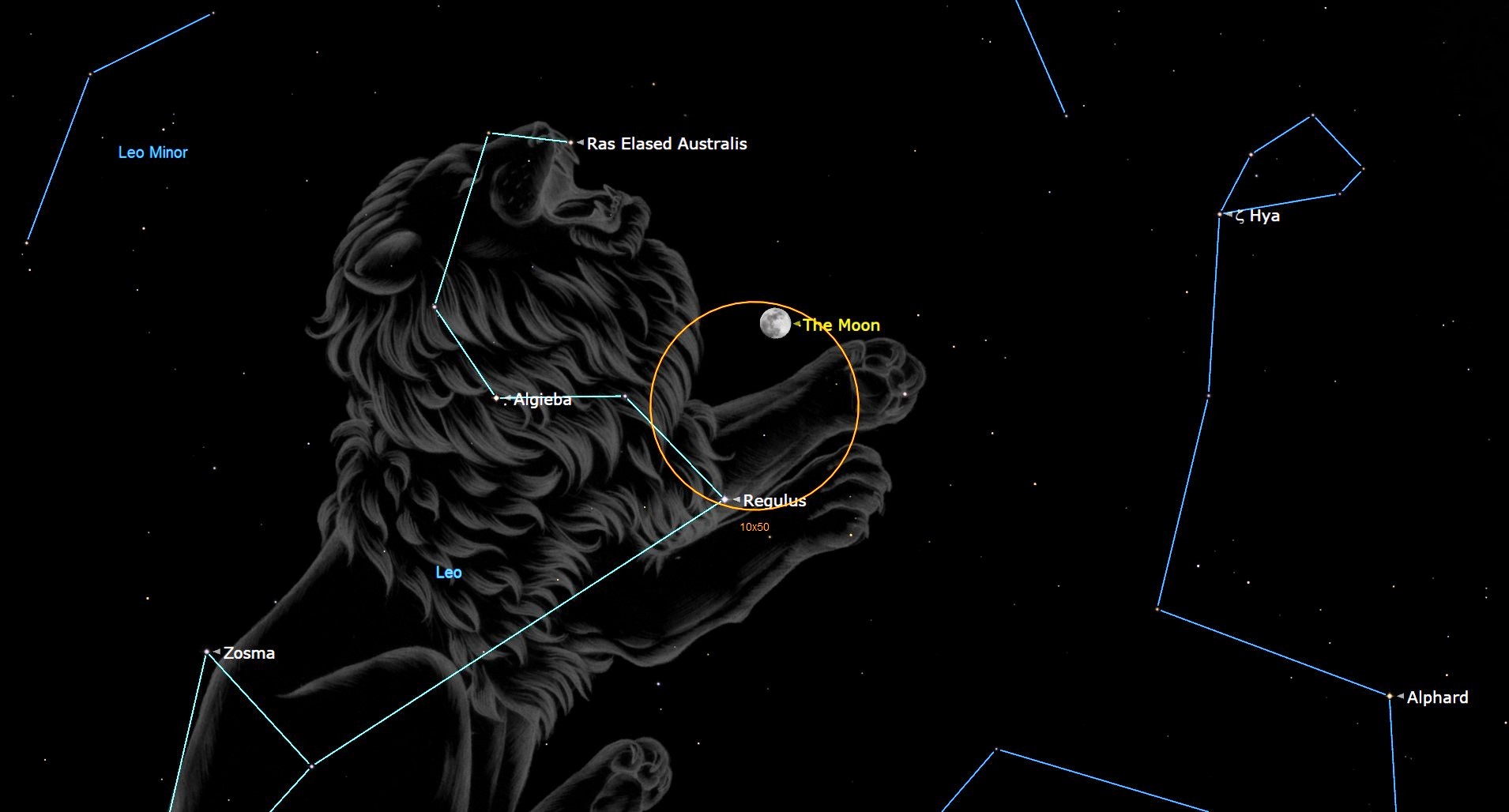 A map of the night sky.