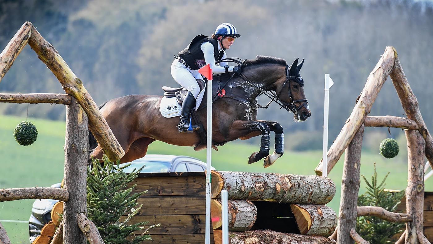 BURNHAM MARKET Caroline Powell riding Greenacres Special Cavalier during the CCI-S 4* Section B at BAREFOOT RETREATS BURNHAM MARKET INTERNATIONAL (1) held at Sussex Farm in the Burnham Market near King's Lynn in Norfolk in United Kingdom on the 17th April 2023