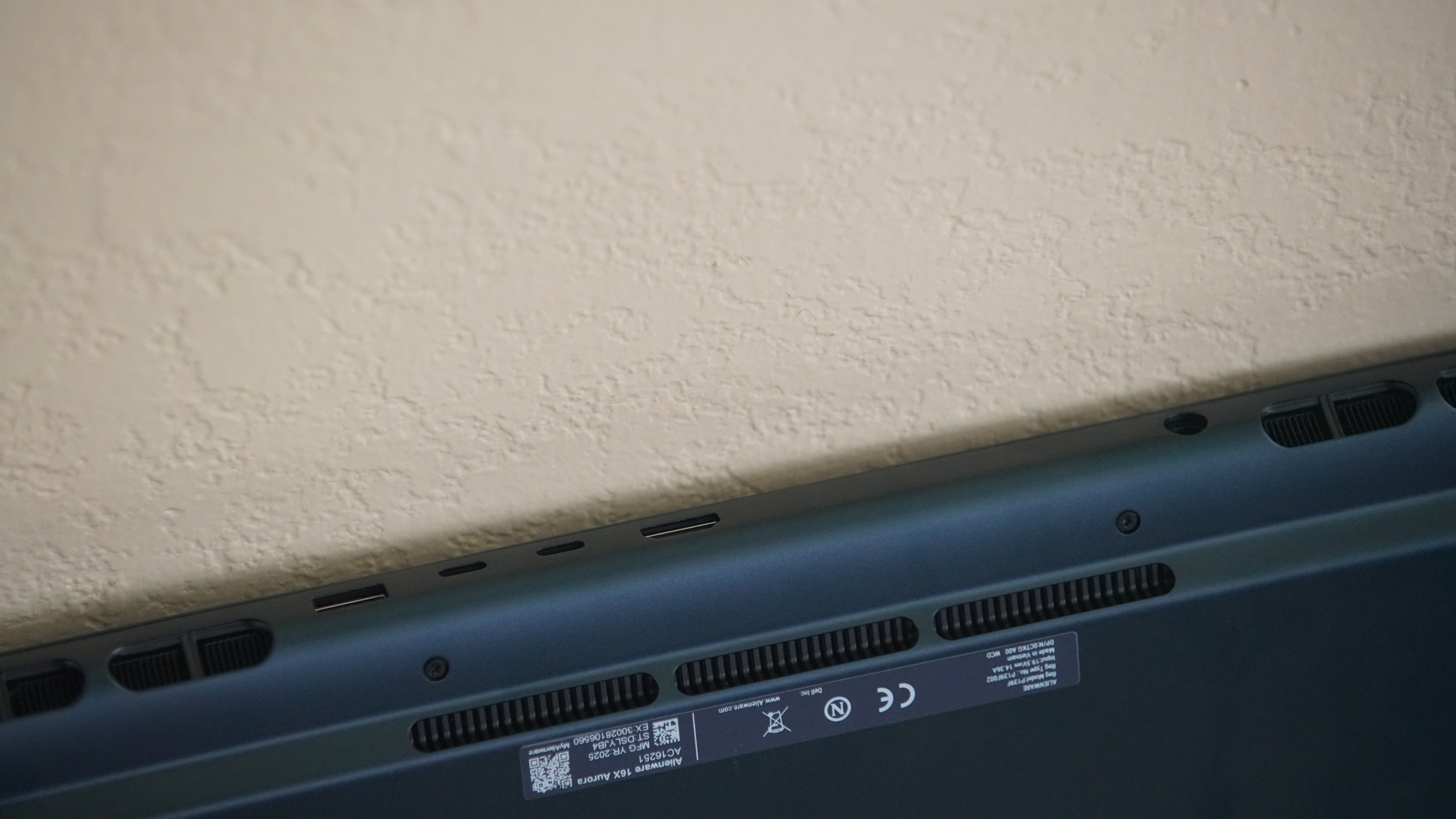 Alienware 16X Aurora on a desk