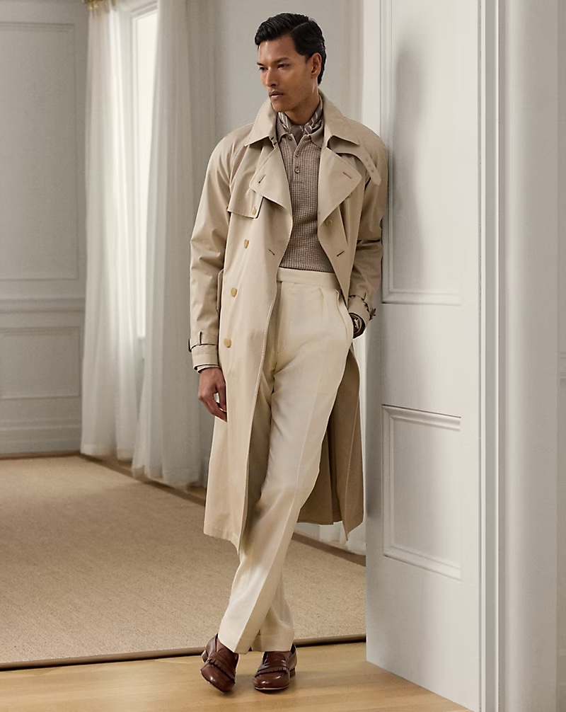 Model wearing a trench coat