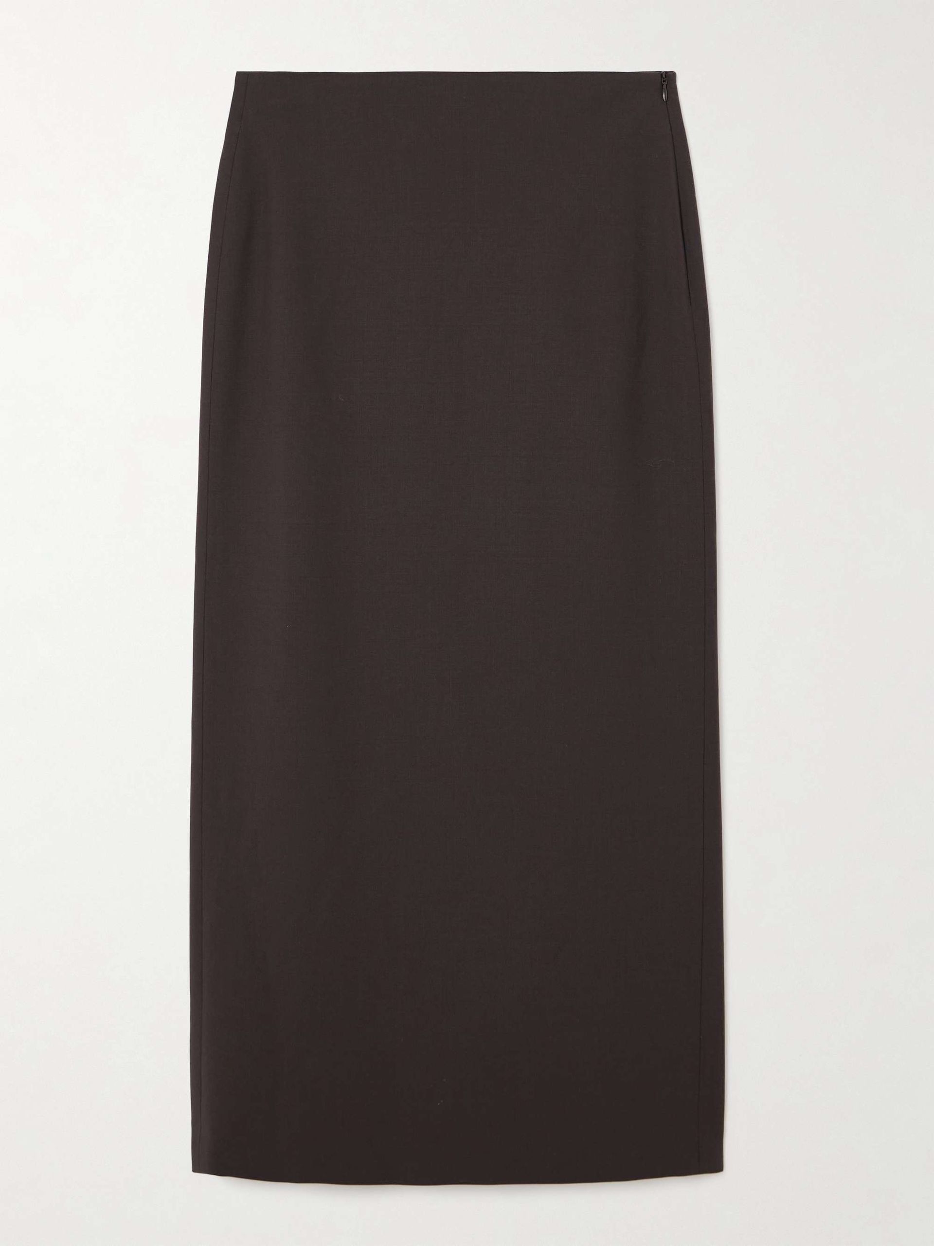 Wool-Blend Midi Skirt