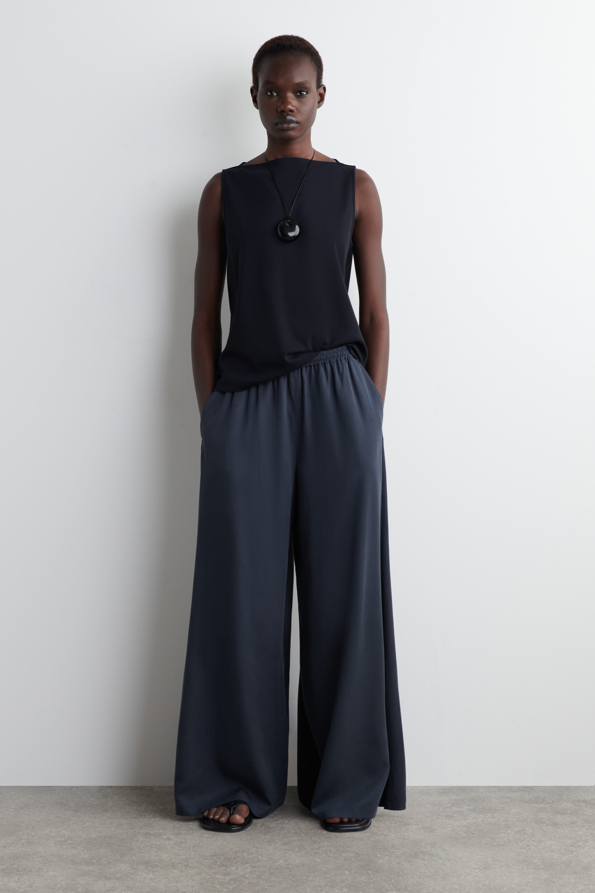 Twill Palazzo Trousers
