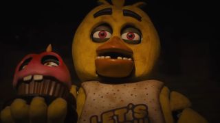 Chica and cupcake in Five Nights at Freddy's