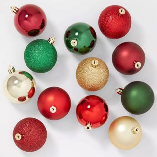 50ct Shatter-Resistant Round Christmas Tree Ornament Set - Wondershop