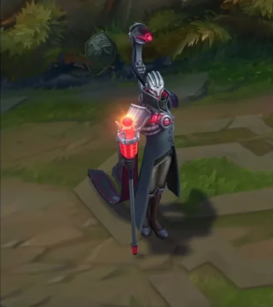 Before/after images of Viktor from League of Legends and his new redesigns.