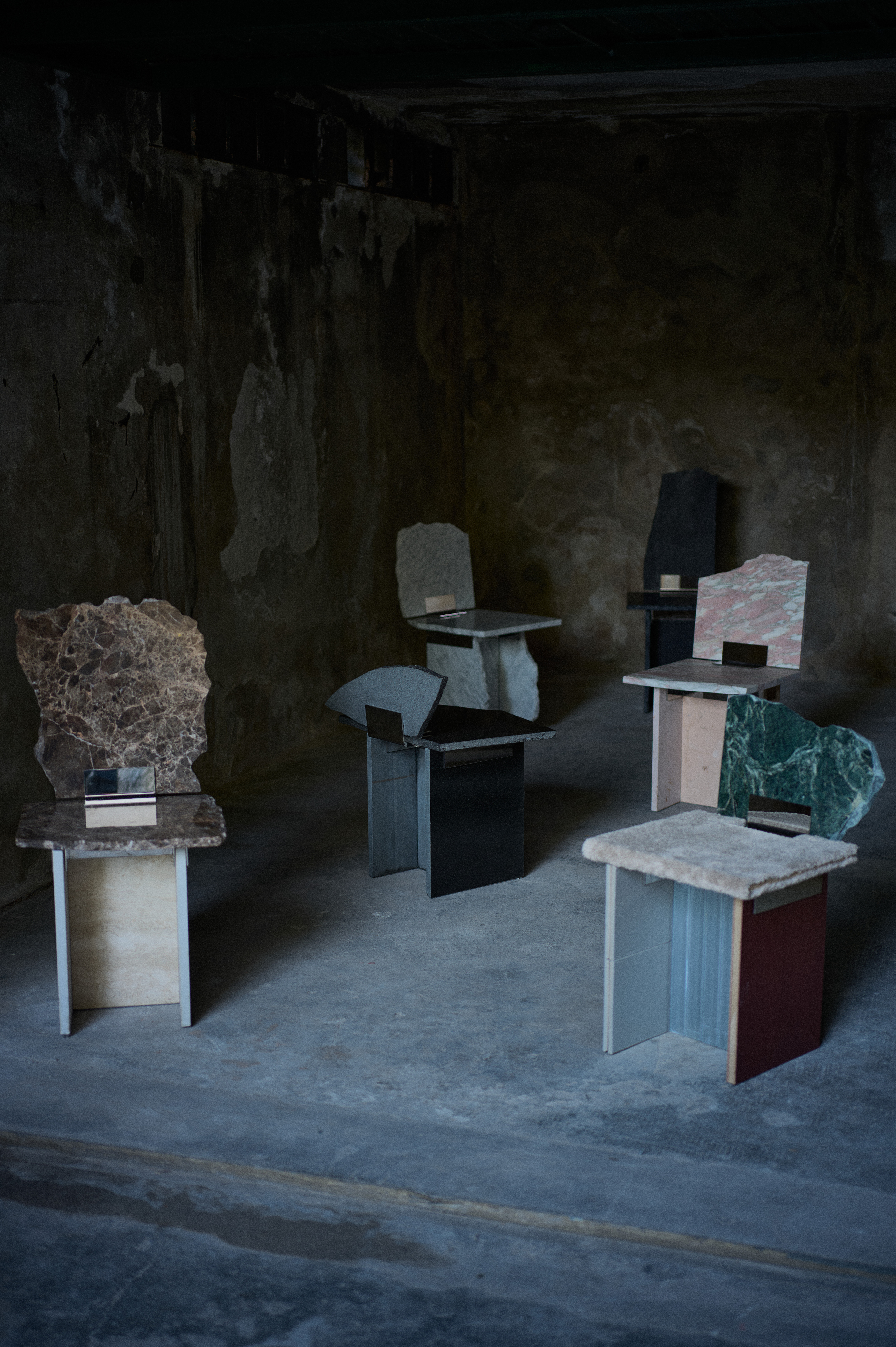 Japanese design in Milan: stone chairs