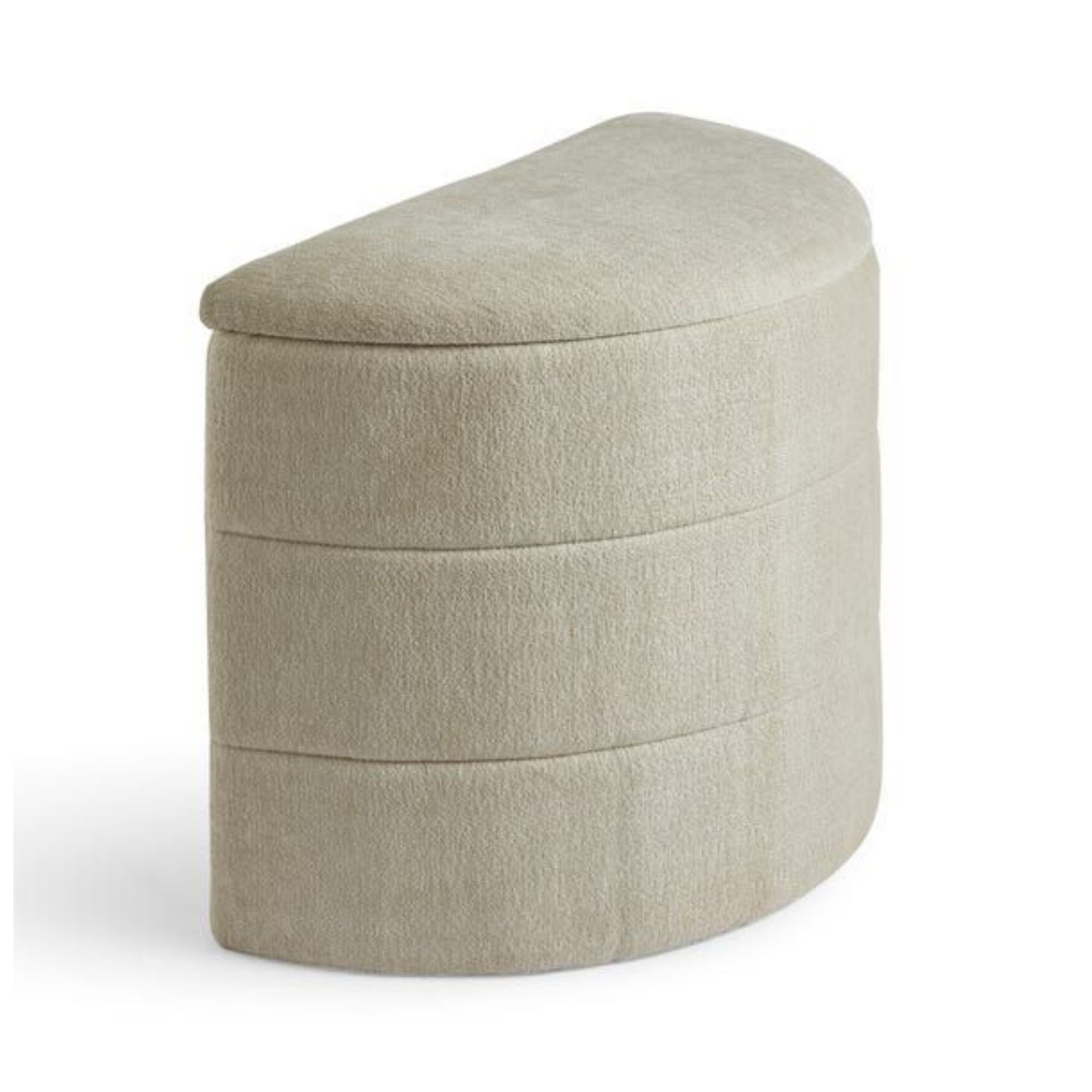 Chenille Half Moon Ottoman