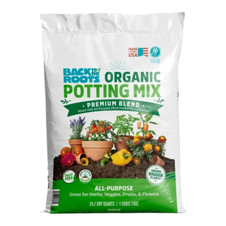 A bag of organic potting mix