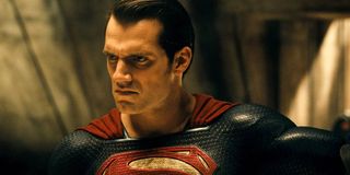 Superman looks angry in Batman v Superman: Dawn of Justice