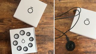Ring sizing kit from Oura ring with Oura ring charger