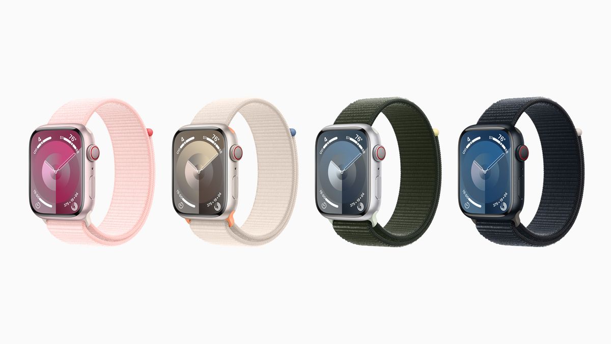 Apple Watch Series 9 in four colors