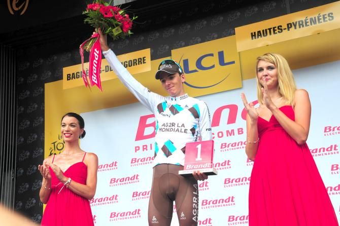 Romain Bardet (AG2R La Mondiale) was awarded the most combative rider prize for stage 9
