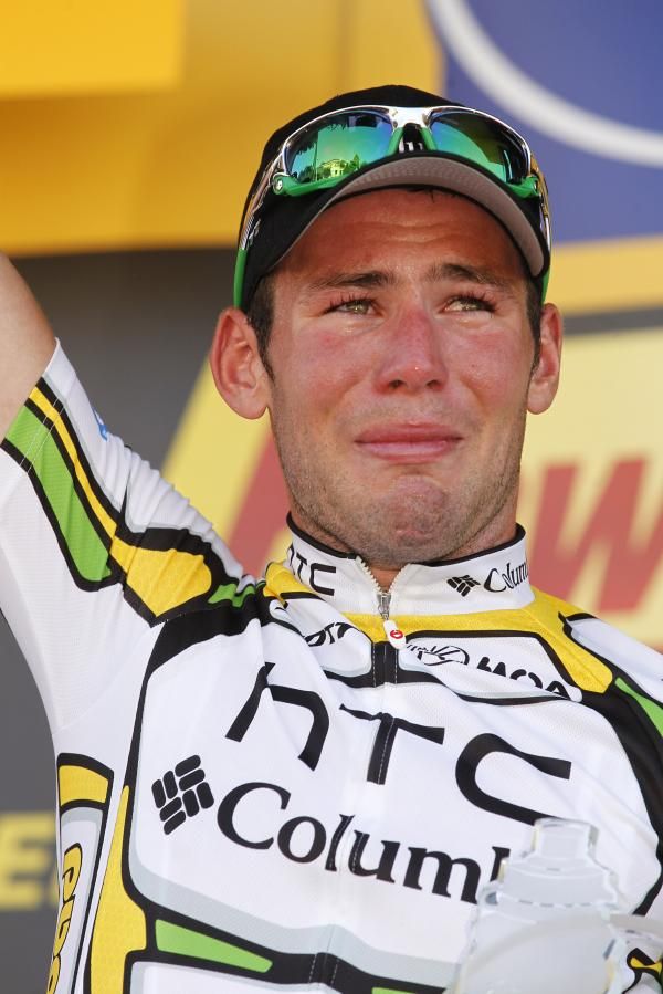 Mark Cavendish (HTC-Columbia) finally off the mark