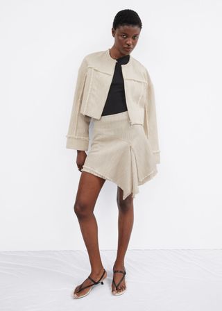 Layered Asymmetric Mini Skirt