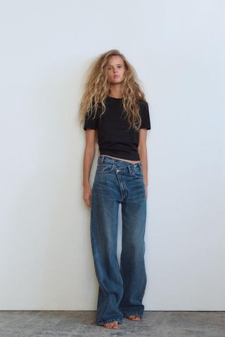 High-Waist Trf Wide-Leg Jeans