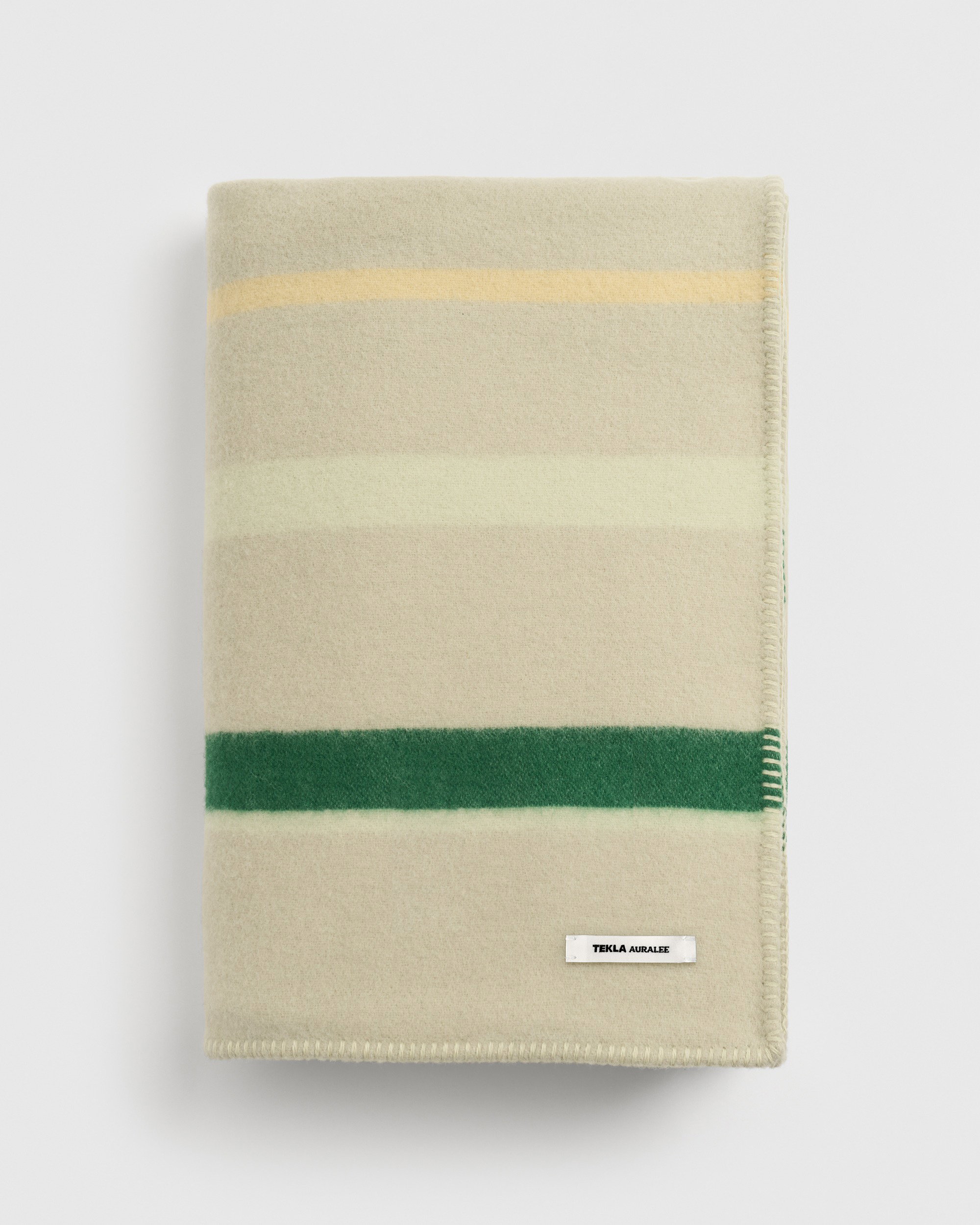 Tekla Fabrics Lambswool Blanket - Pine Stripes 140x200