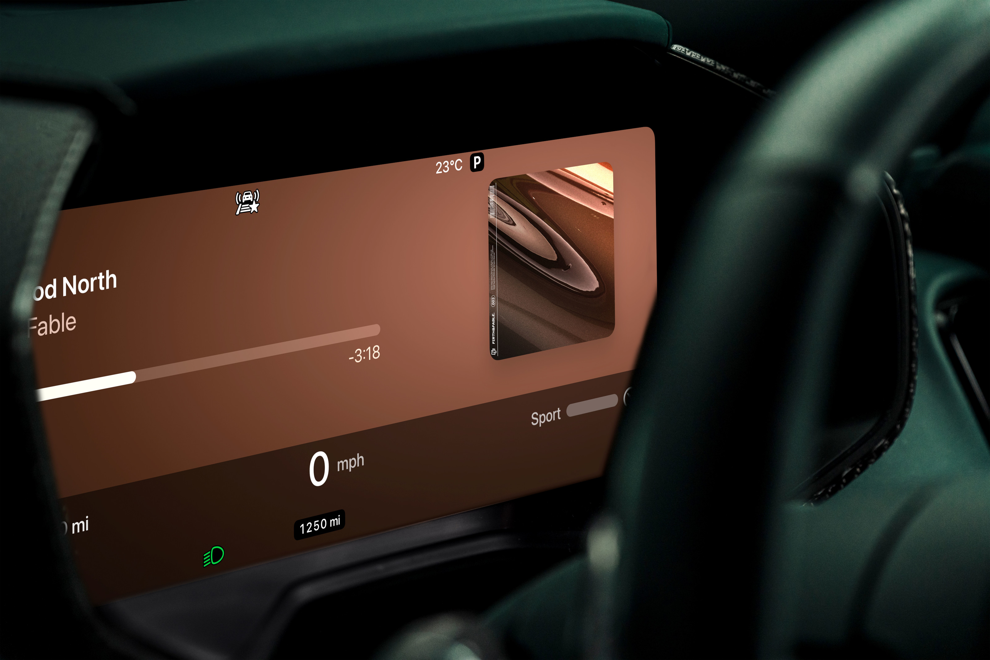 CarPlay Ultra controlling the Aston Martin DBX707's infotainment