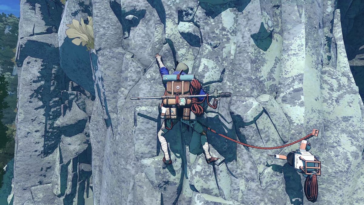 Cairn screenshot showing a climber trying to navigate a rock face