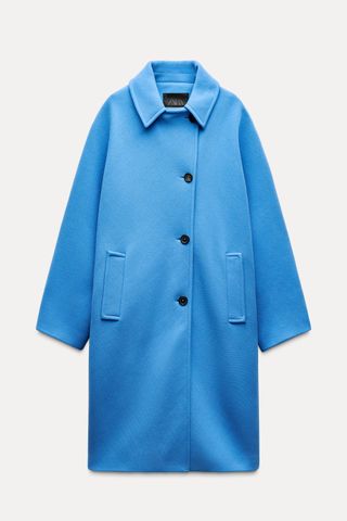 Manteco Wool Blend Oversized Coat Zw Collection