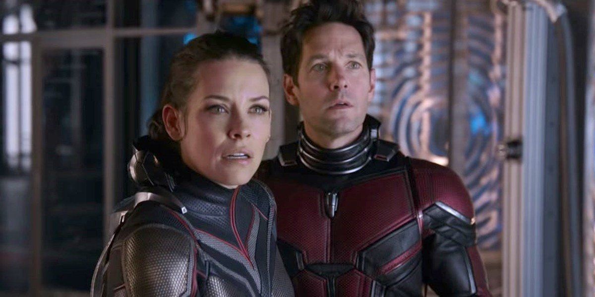 Evangeline Lilly as Hope van Dyne/The Wasp and Paul Rudd as Scott Lang/Ant-Man in Ant-Man and the Wasp (2018)