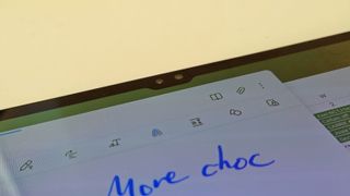 Samsung Galaxy Tab S8 Ultra Showing Front Cameras in Notch