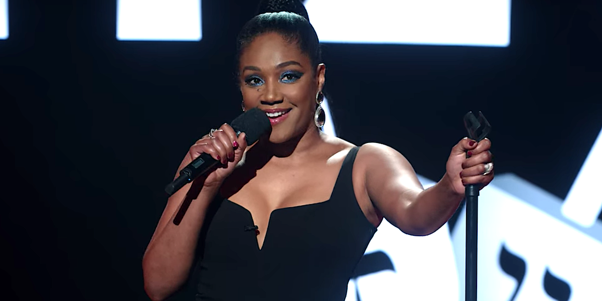 Tiffany Haddish on stage for Black Mitzvah on Netflix