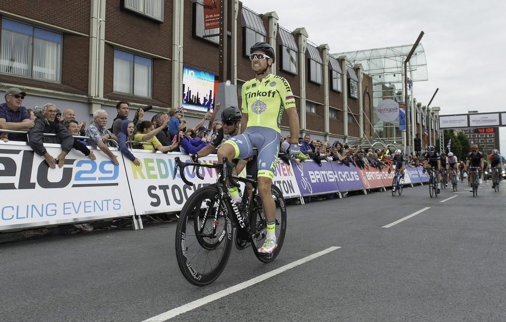 Adam Blythe (Tinkoff) celebrating victory