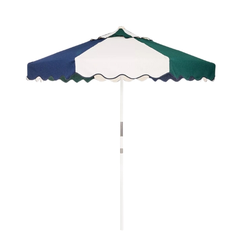 BUSINESS & PLEASURE CO., Market Contrast-Embroidery Cotton and Wood Umbrella 131cm