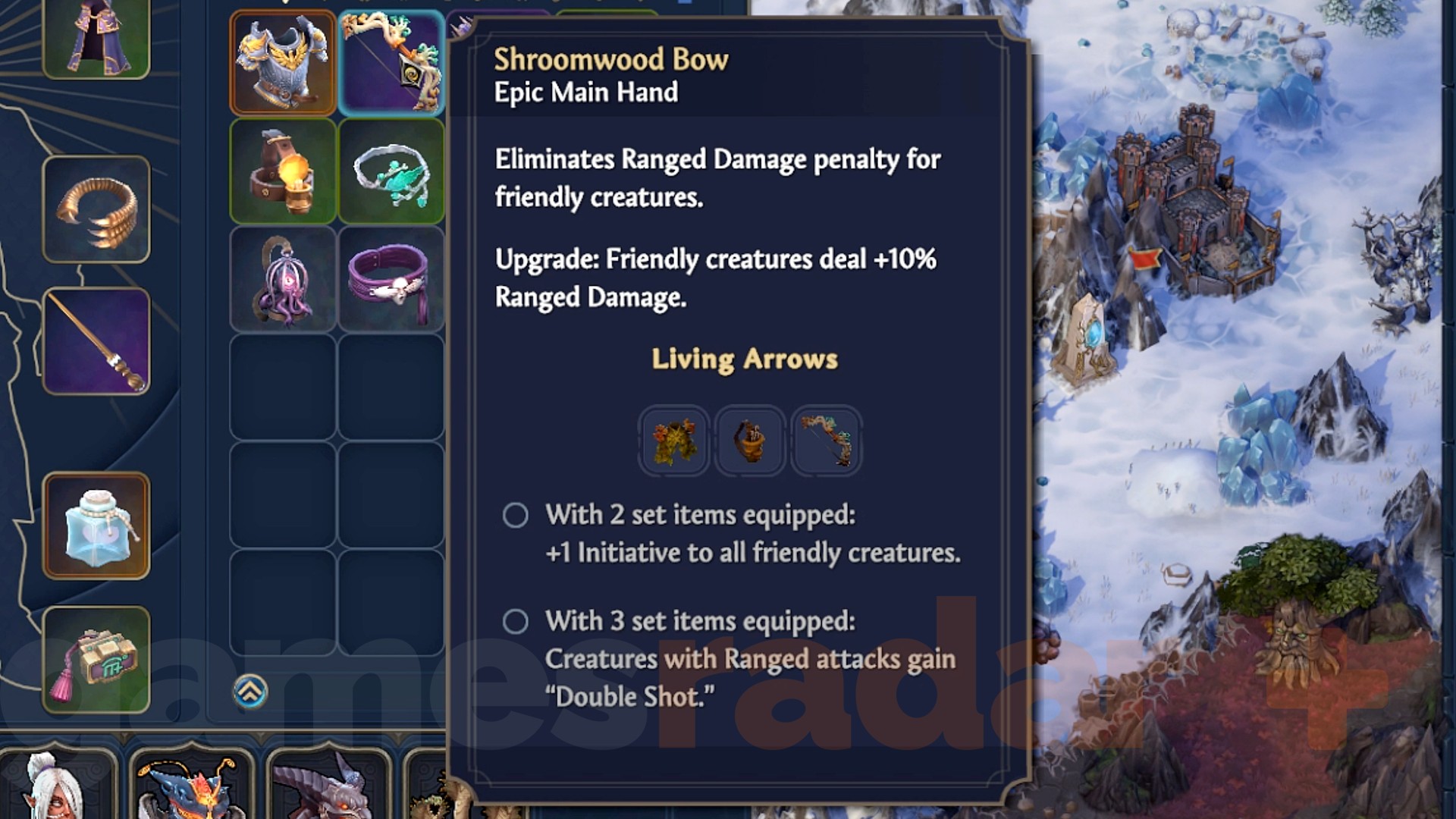 The Shroomwood Bow, one of the best Heroes Olden Era artefacts.