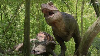 T-Rex CGI from Prehistoric Planet on Apple TV Plus