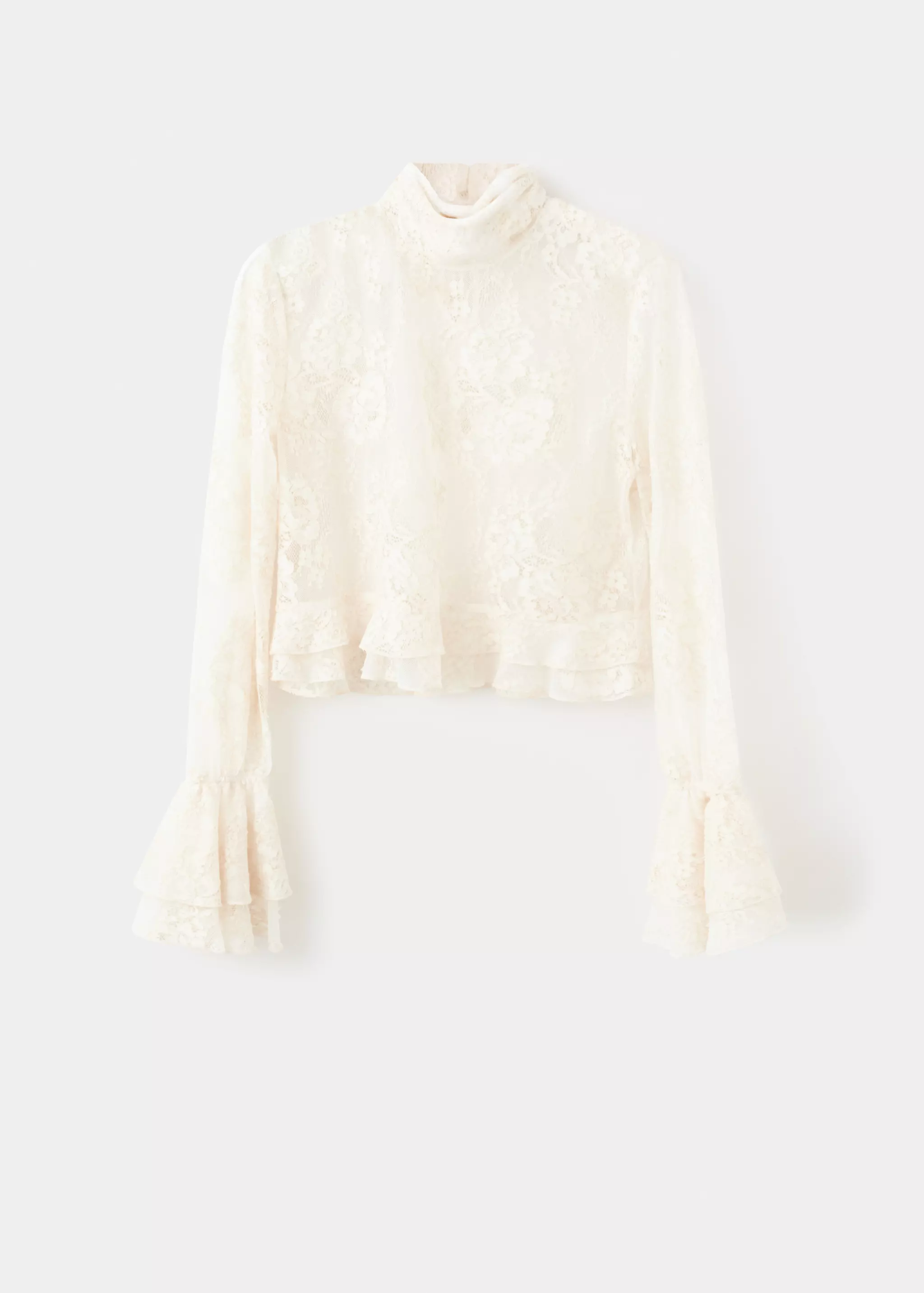Ruffled Embroidered Blouse - Women | Mango Usa