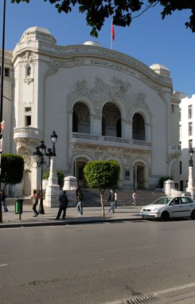 ﻿Art Nouveau façade of the Municipal Theatre, by Jean Emile Resplandy, 1902