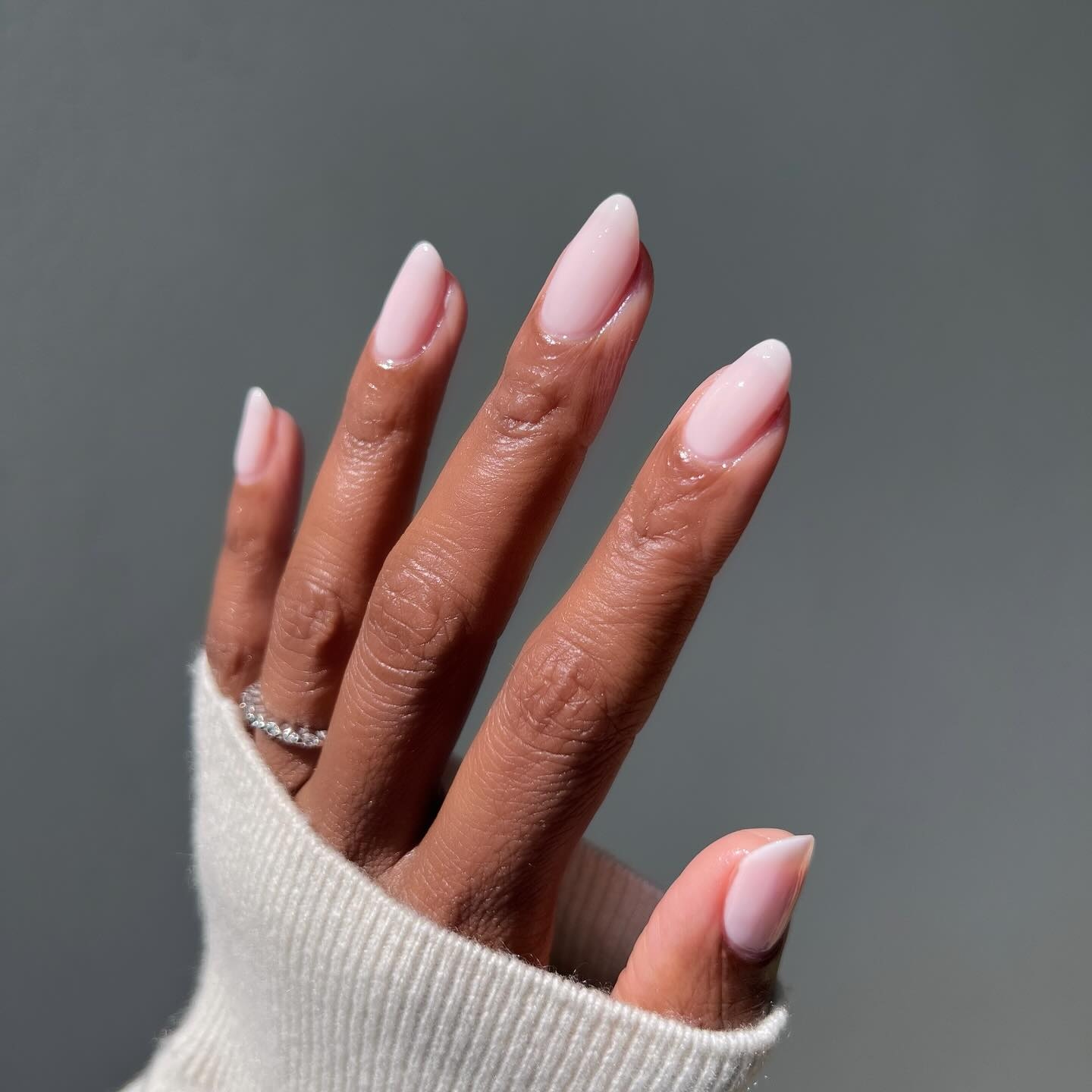 Christiana Hooks models a Montecito Manicure inspired by Meghan, Duchess of Sussex.