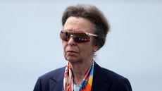 Anne, Princess Royal attends the Rowing Women's Quadruple Sculls medal ceremony on day five of the Olympic Games Paris 2024