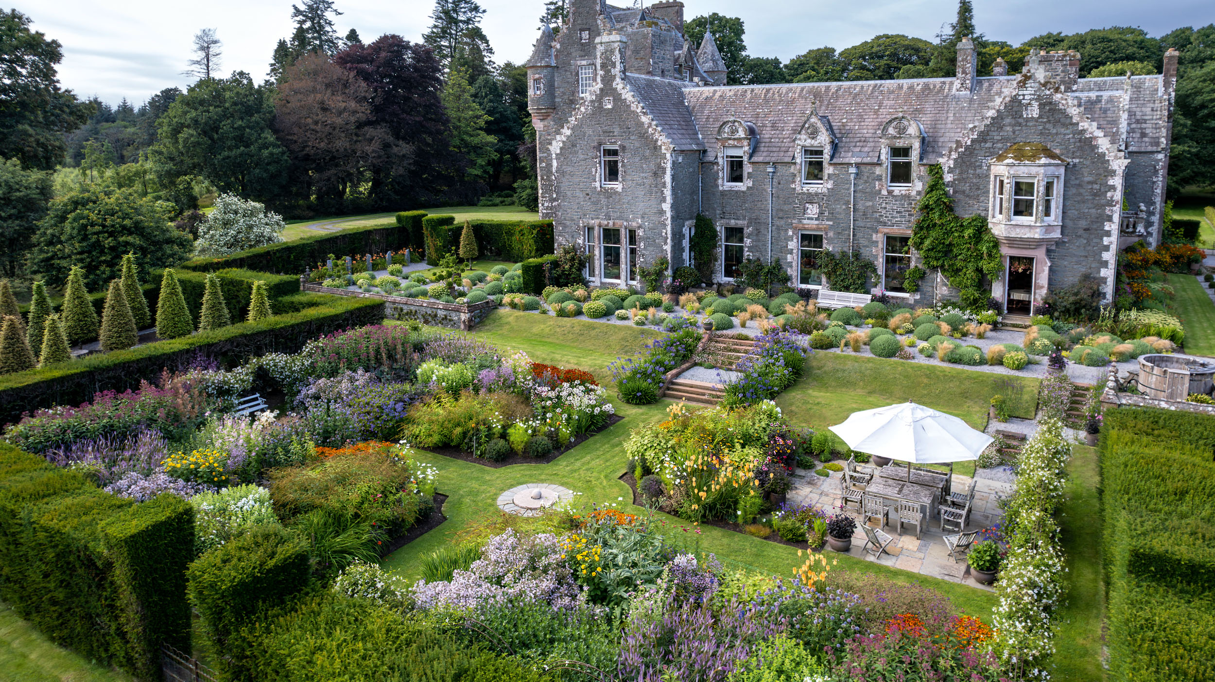 The garden at Craichlaw House