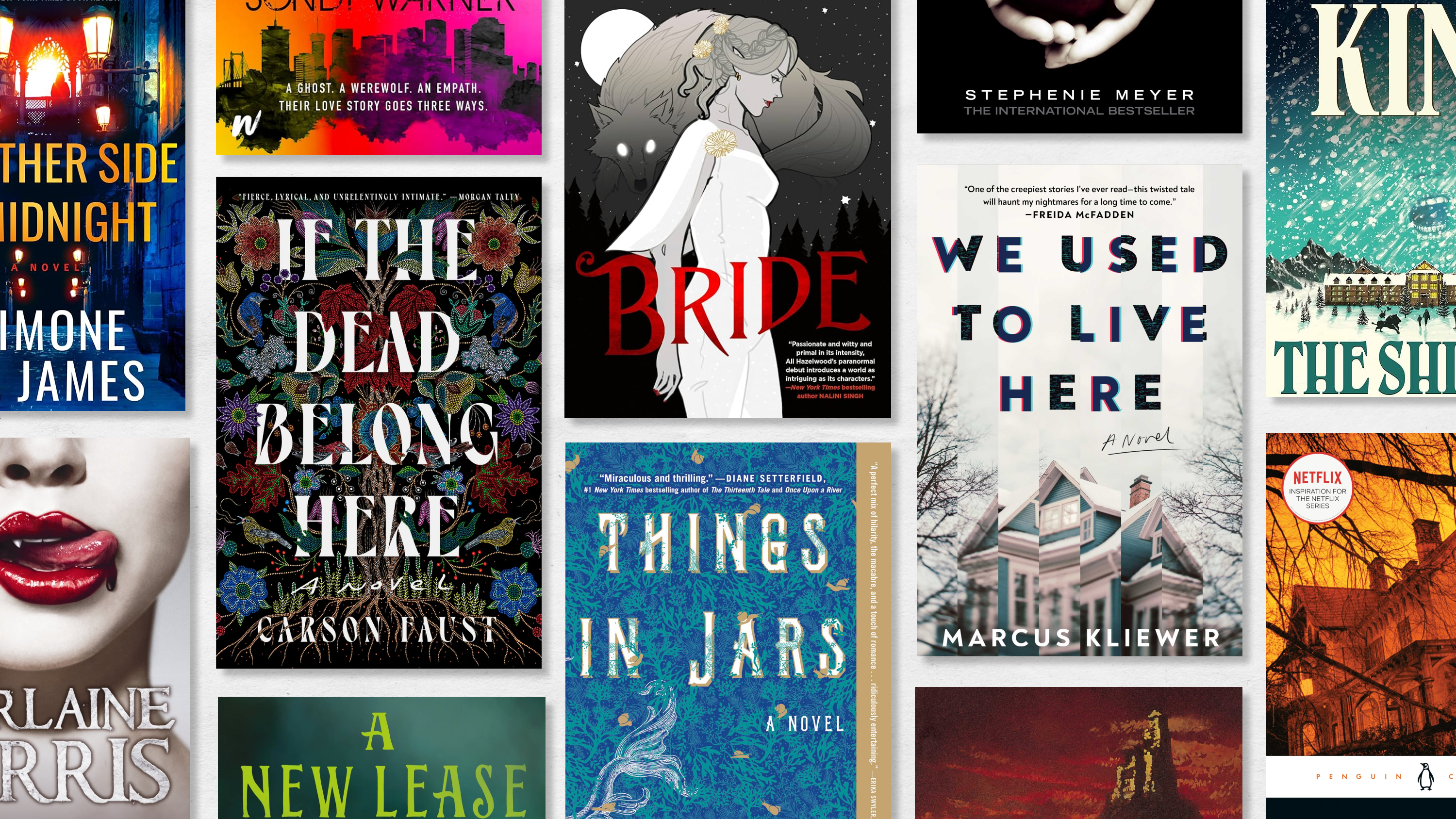 a collage of book covers of paranormal books