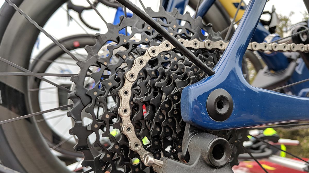 Here you can see some of the larger jumps between sprockets on the cassette