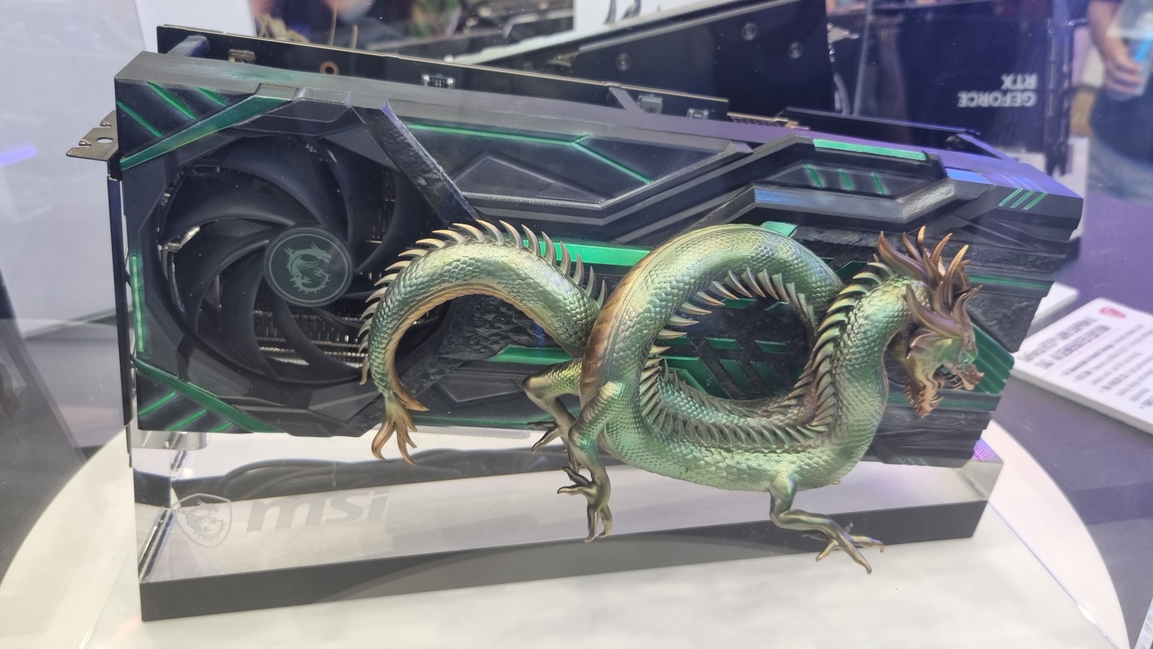 Mystery RAM slots, watercooled Nvidia GPUs, and dragons galore: The MSI booth was jam packed with PC gaming gear (and crowds) at Computex 2024