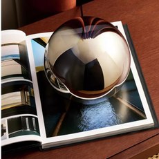 Habitat Caliban Globe Glass Table Lamp - Chrome