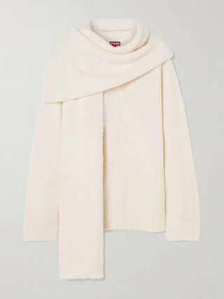 Siren Bouclé Sweater With Detachable Scarf