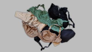 selection of bras we tested for the best bras for large busts