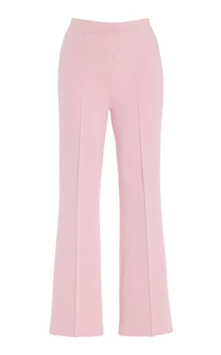 Exclusive Kick Stretch-Cotton Knit Cropped Flared Pants