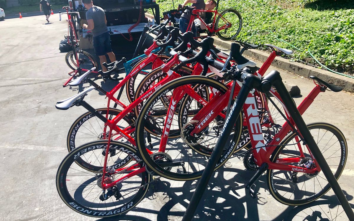Trek-Segafredo are another team with a mix of aero and climbing bikes