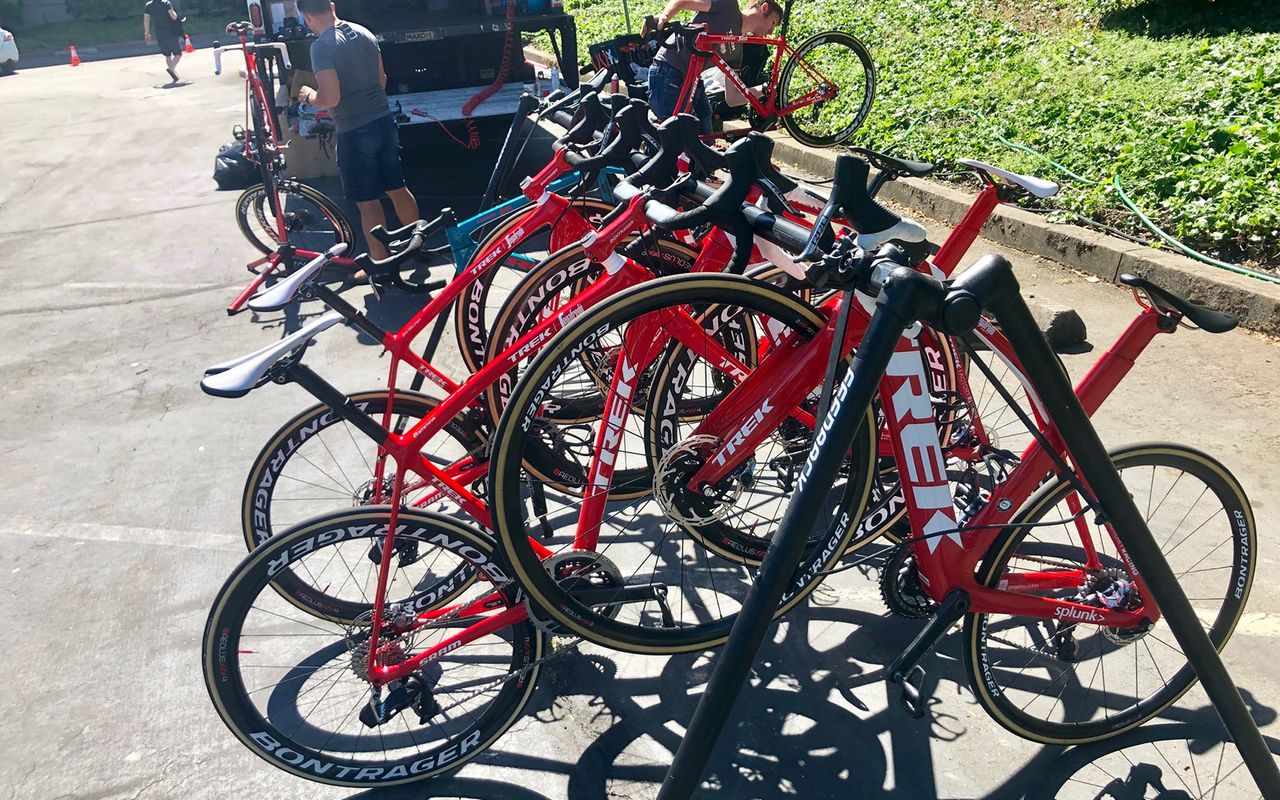 Trek-Segafredo are another team with a mix of aero and climbing bikes
