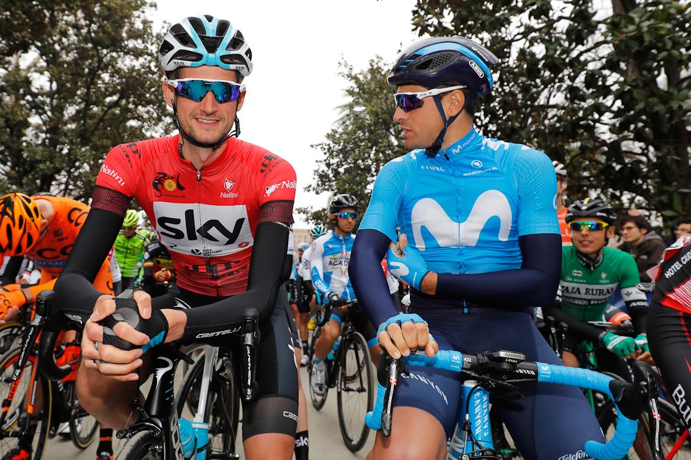 Wout Poels and Mikel Landa before the start of stage 4 at Ruta del Sol