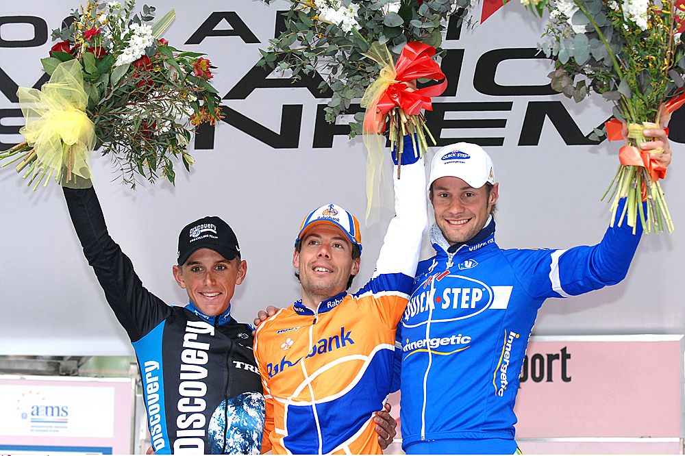 Allan Davis, Oscar Freire and Tom Boonen on the podium in 2007