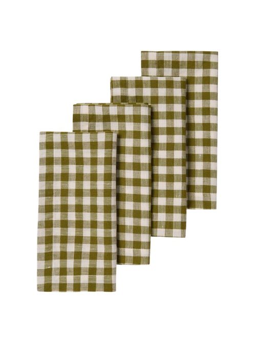 Gingham Linen Napkins 